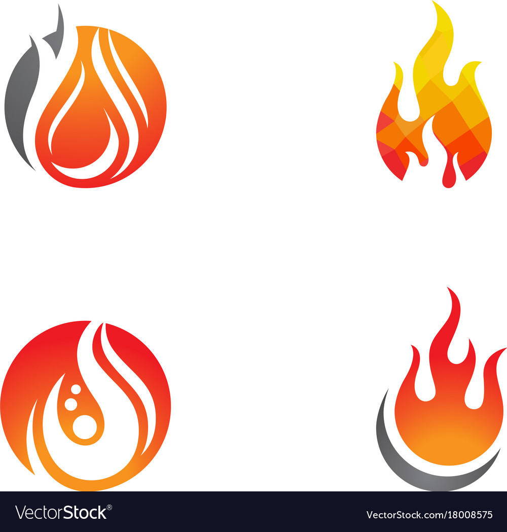 Fire flame logo template