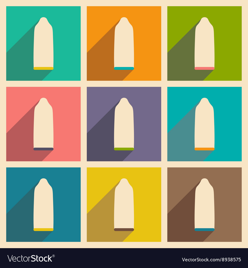 Flat with shadow concept and mobile application