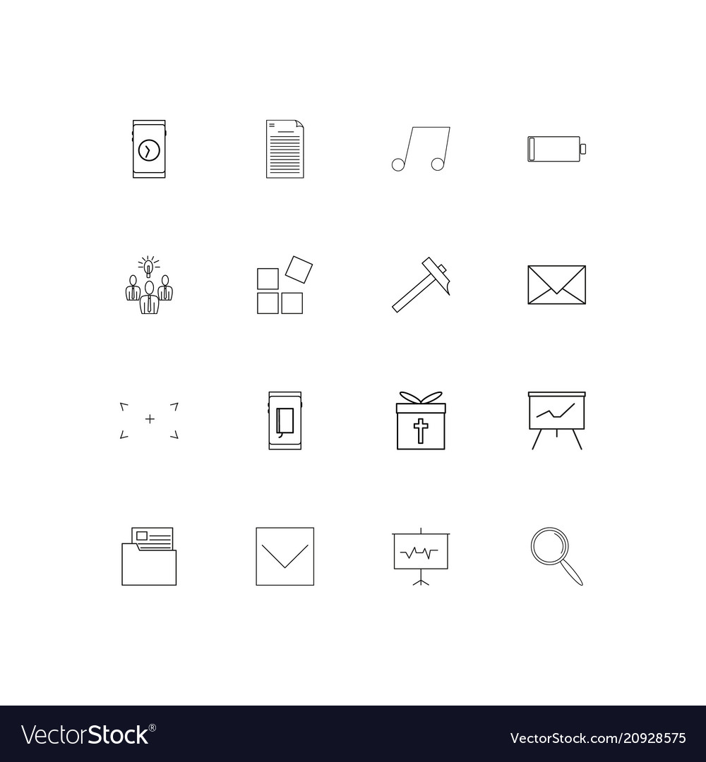Internet of things linear thin icons set outlined