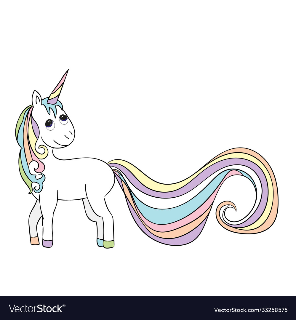 Isolated unicorn character