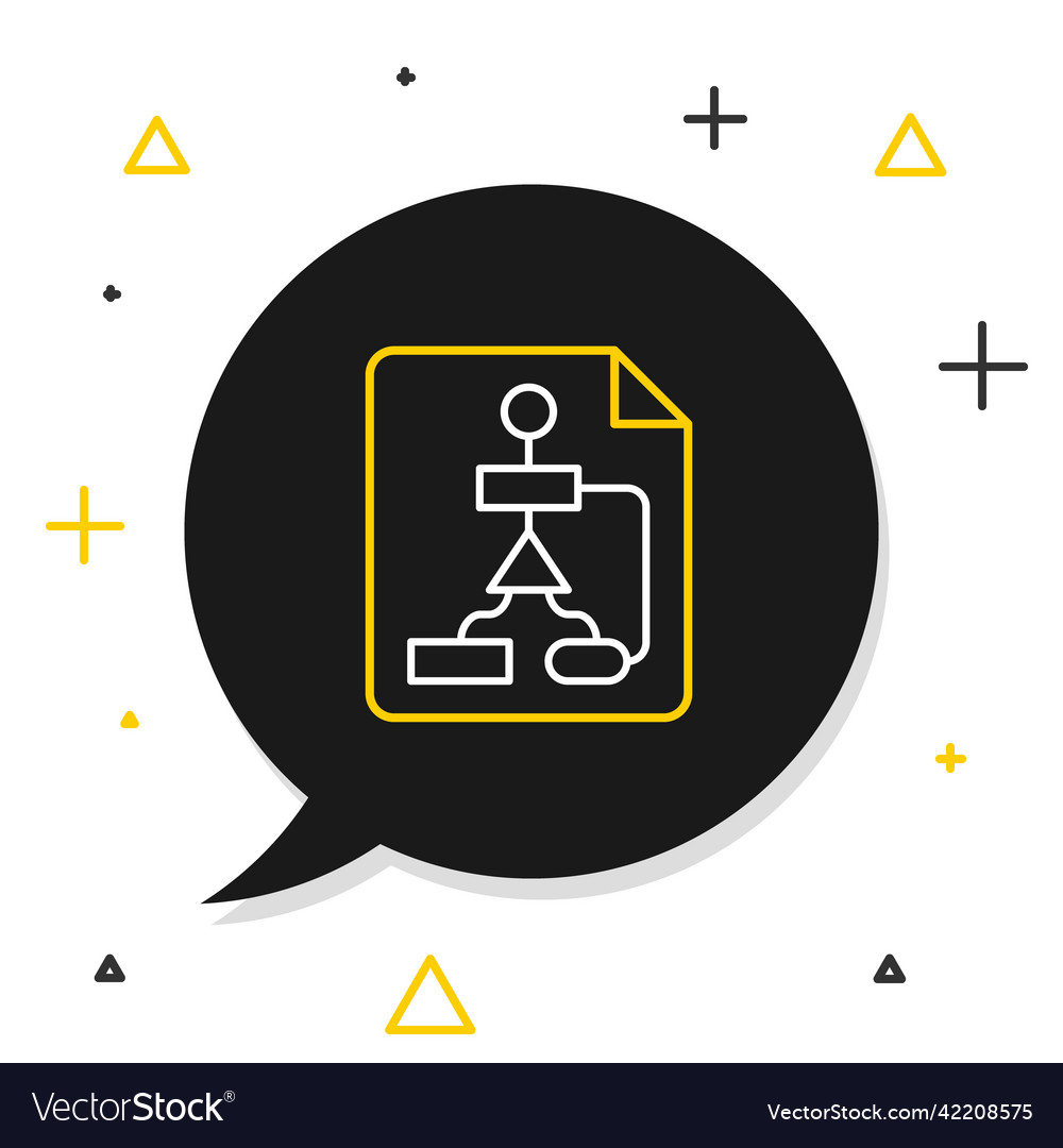 Line tile flowchart for program design or process