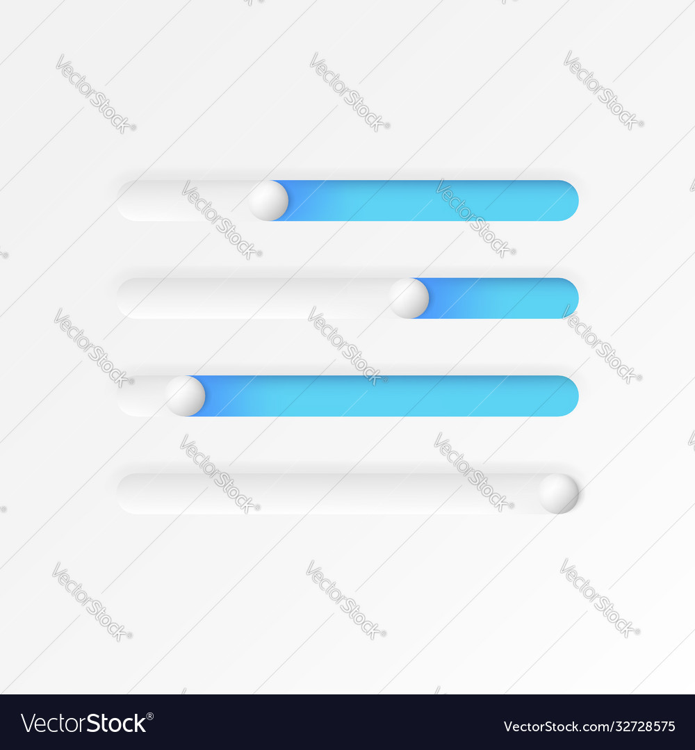 Neomorphic or neomorphism style design elements Vector Image