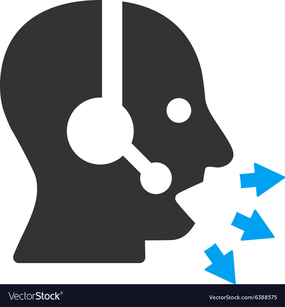 Operator message flat icon