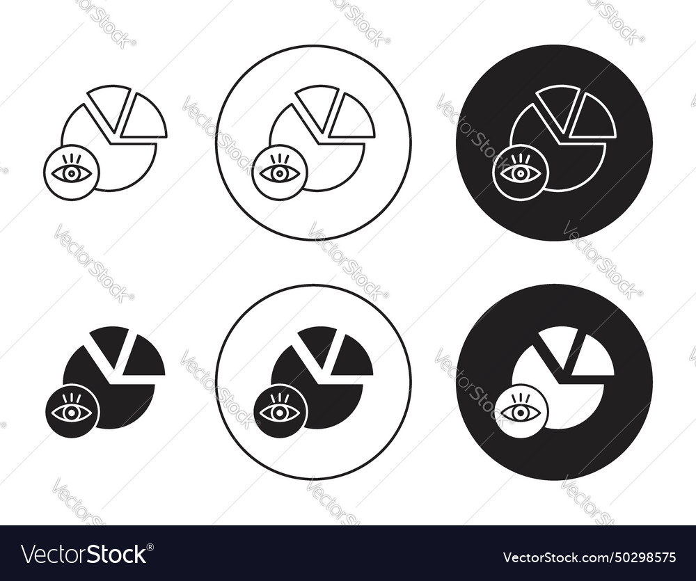 Predictive analytics icon predict growth pie vector image Predictive analytics icon predict growth pie