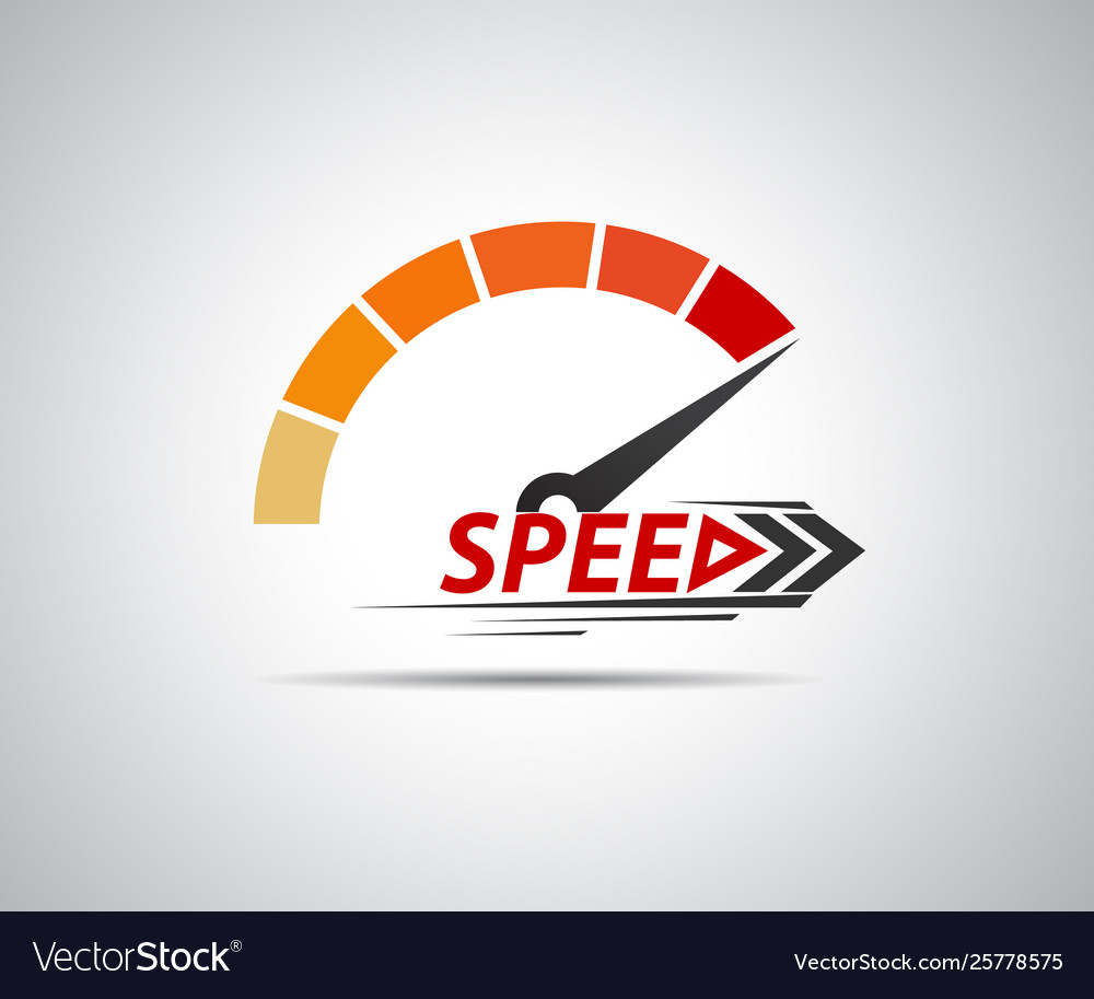 Speed logo racing event with main elements vector image Speed logo racing event with main elements