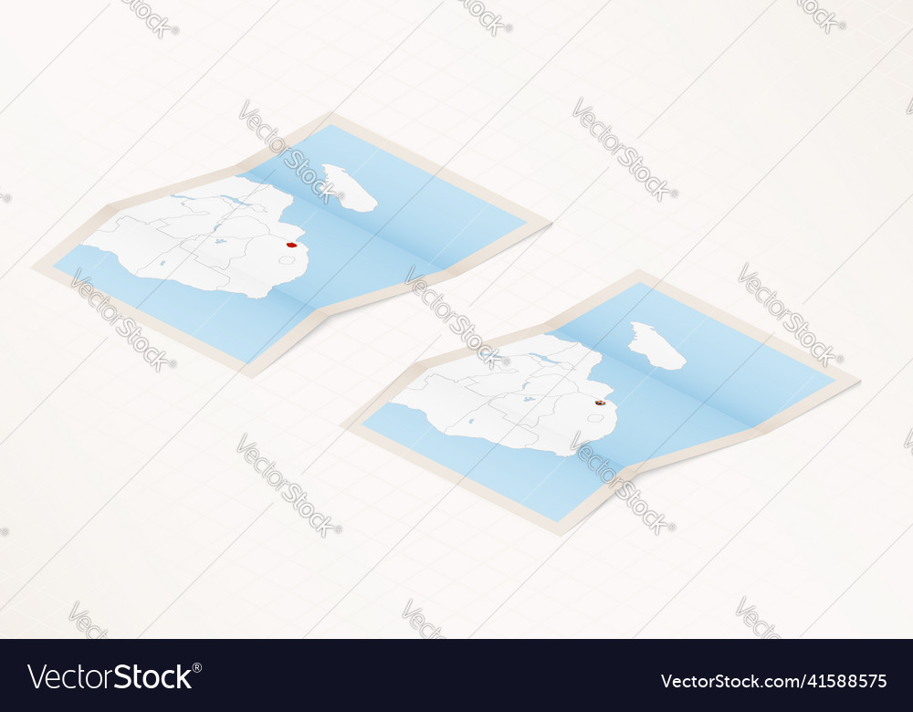 Two versions of a folded map swaziland