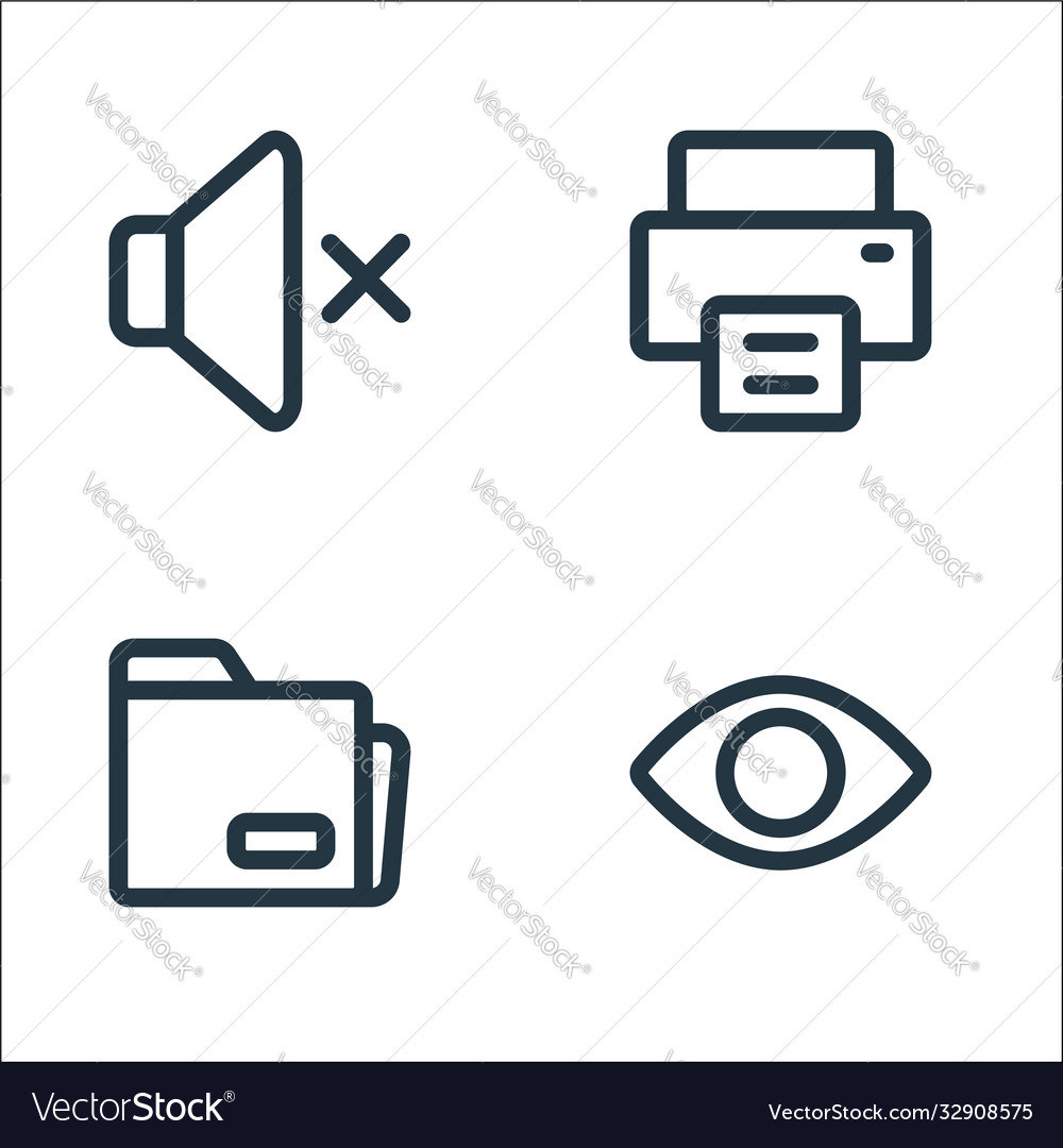 Ui line icons linear set quality vector image Ui line icons linear set quality