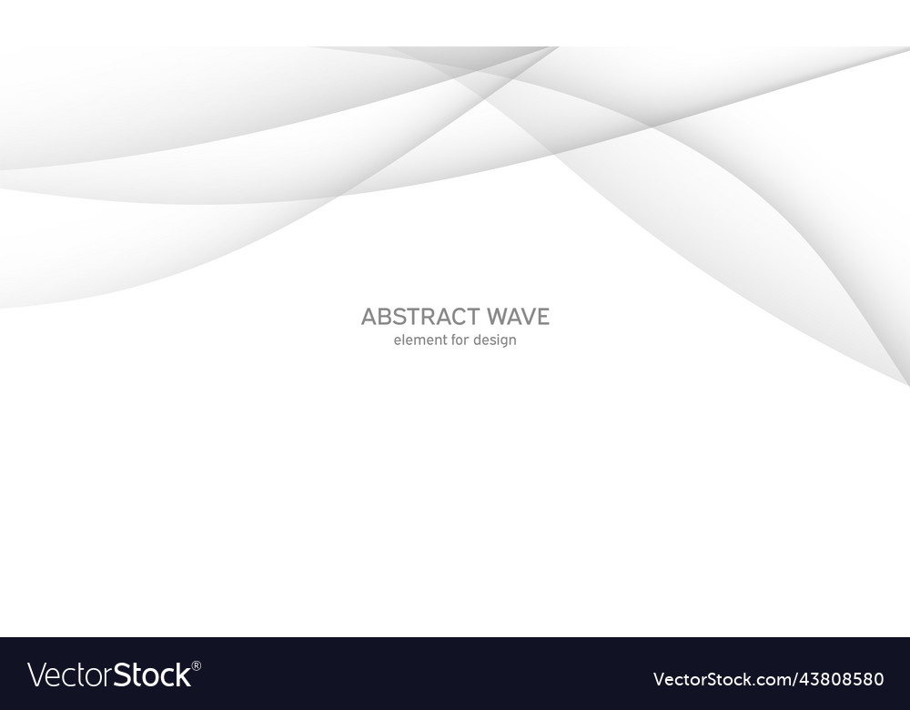 Abstract white background with smooth gray lines vector image Abstract white background with smooth gray lines