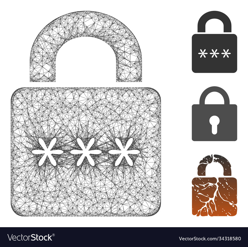 Digital lock polygonal web mesh