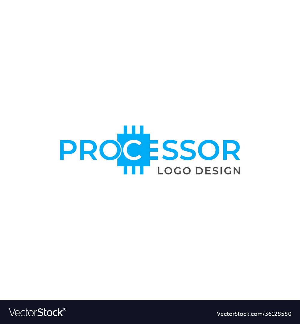 Processor Logo - Modern Circuit Tech