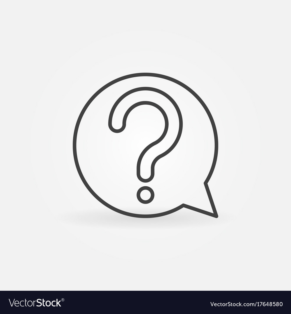 Question mark in speech bubble icon