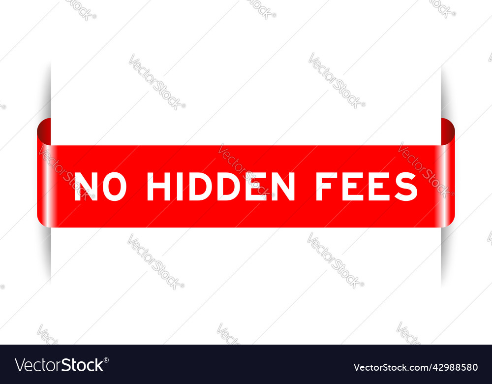 Red color inserted label banner with word vector image Red color inserted label banner with word