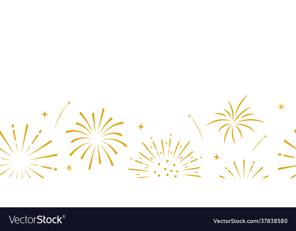Seamless pattern a festive fireworks display vector image Seamless pattern a festive fireworks display