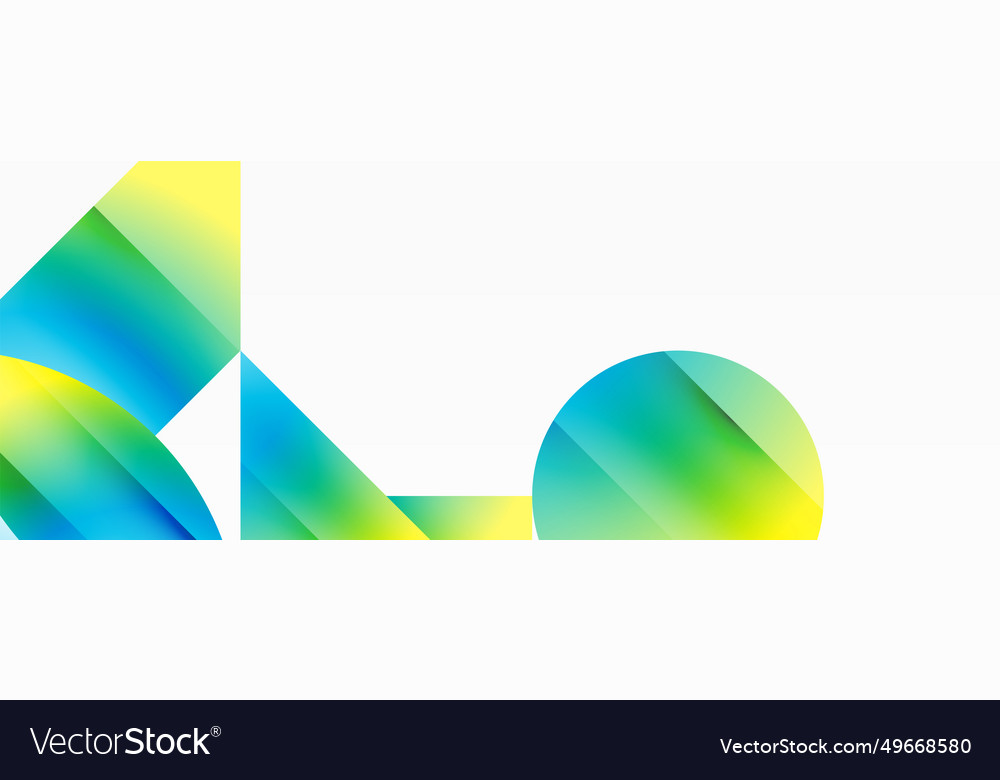 Serene gradient template circles and triangles Vector Image Serene gradient template circles and triangles