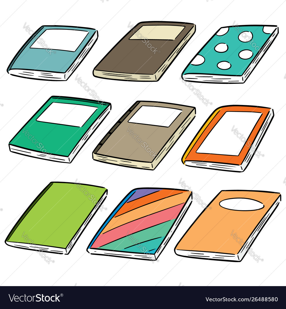 Set notebooks vector image Set notebooks