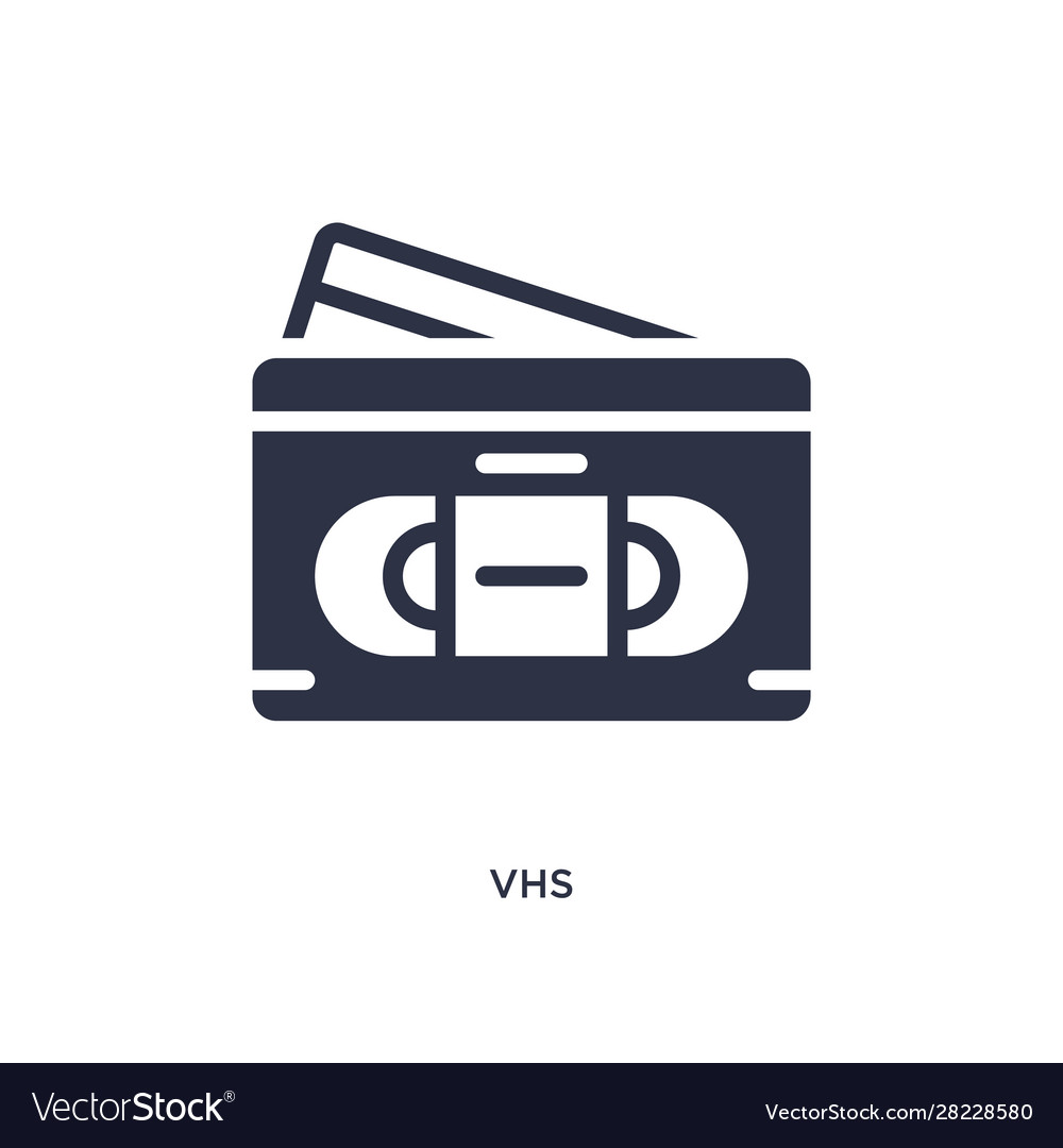 Vhs icon on white background simple element from vector image Vhs icon on white background simple element from