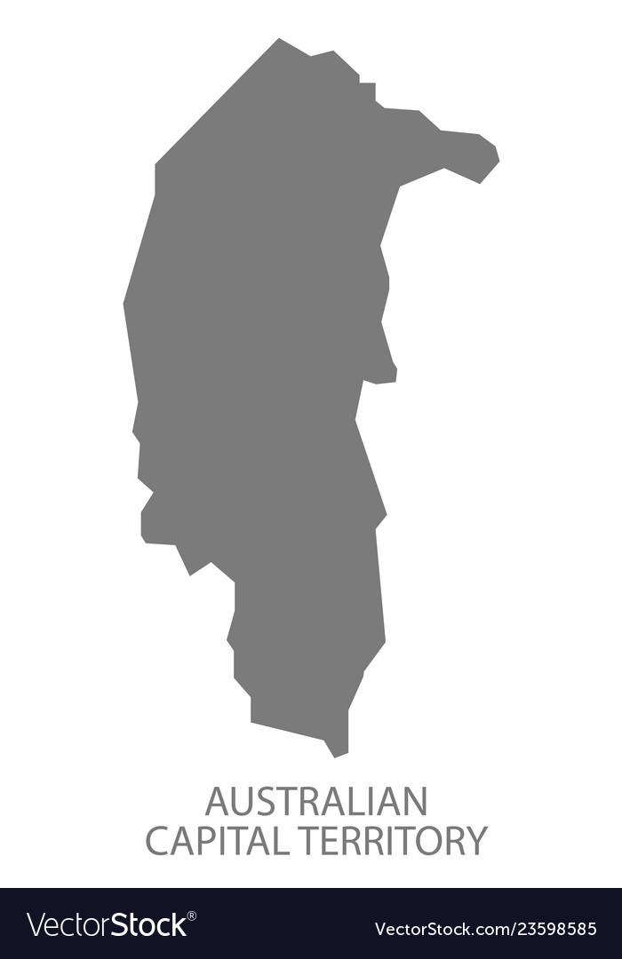Australian capital territory australia map grey Vector Image