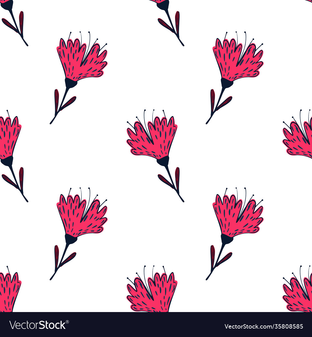 Botanic isolated seamless pattern with bright vector image Botanic isolated seamless pattern with bright