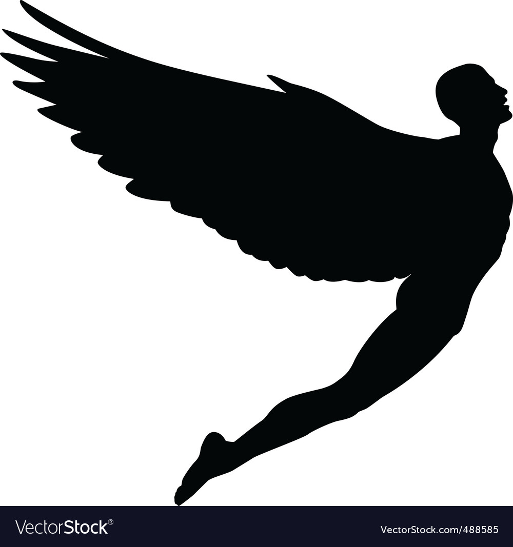 Flying Man Royalty Free Vector Image Vectorstock