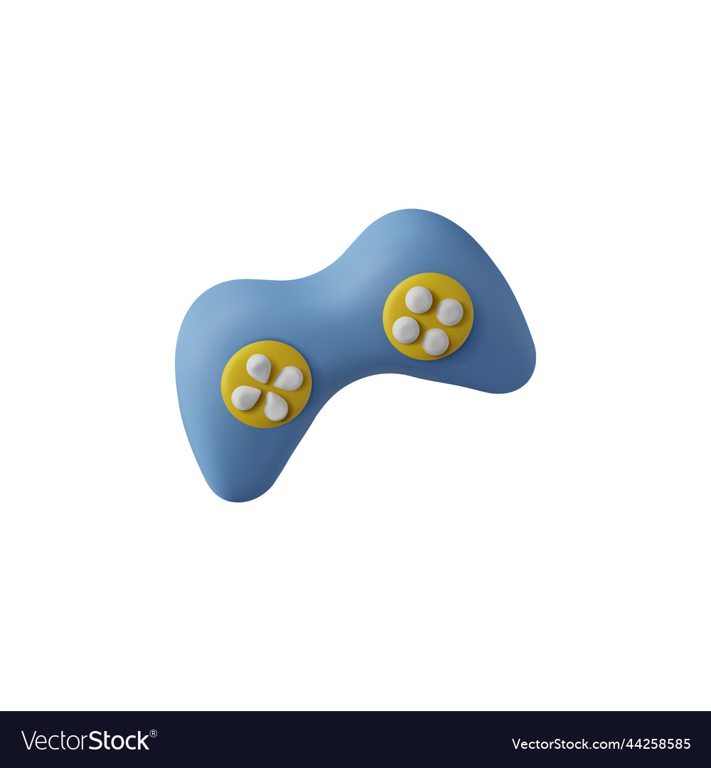 Gamepad or joystick in 3d render style