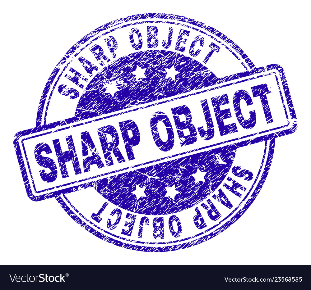Grunge textured sharp object stamp seal