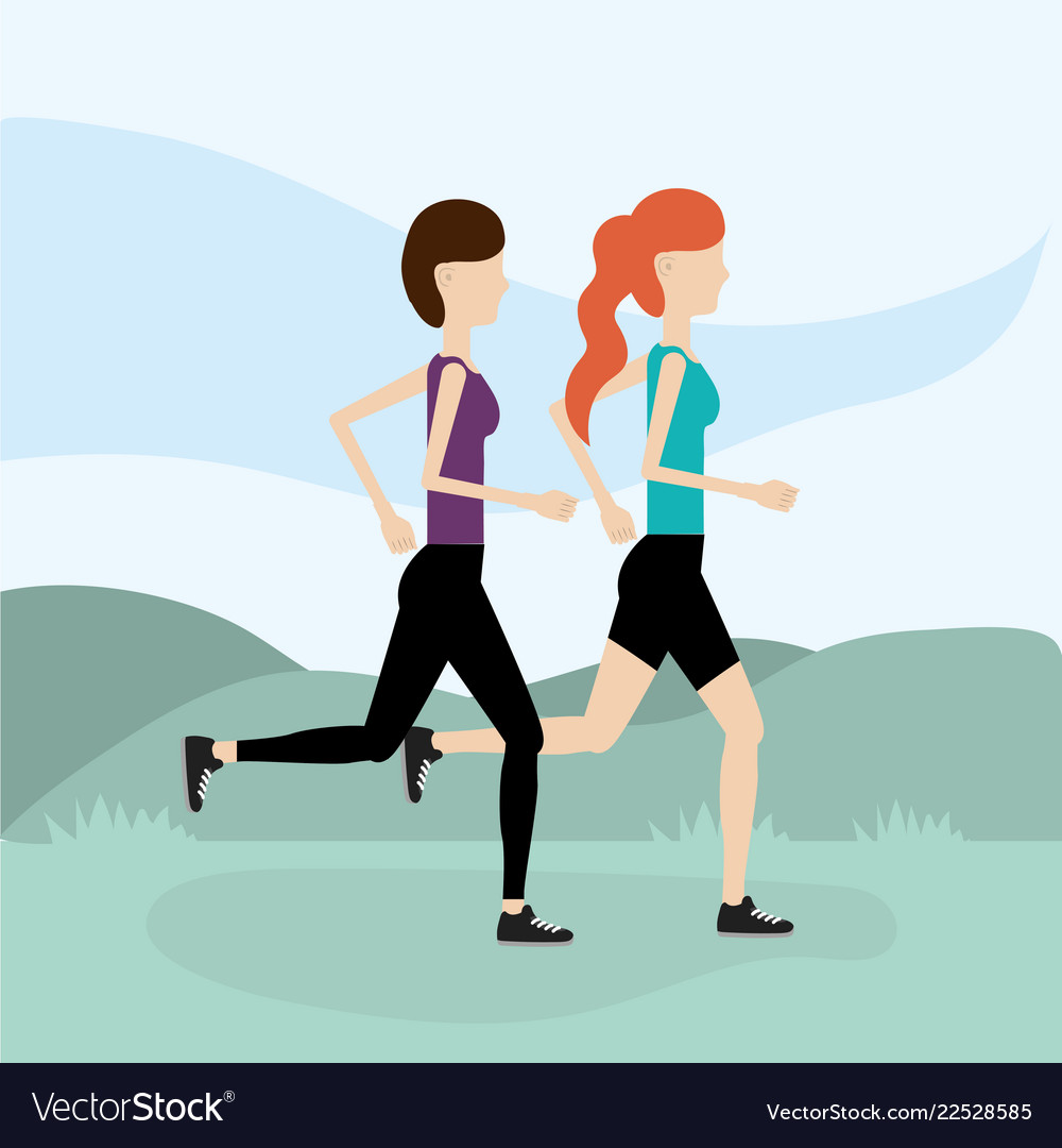 Health Fitness Cartoon Royalty Free Vector Image