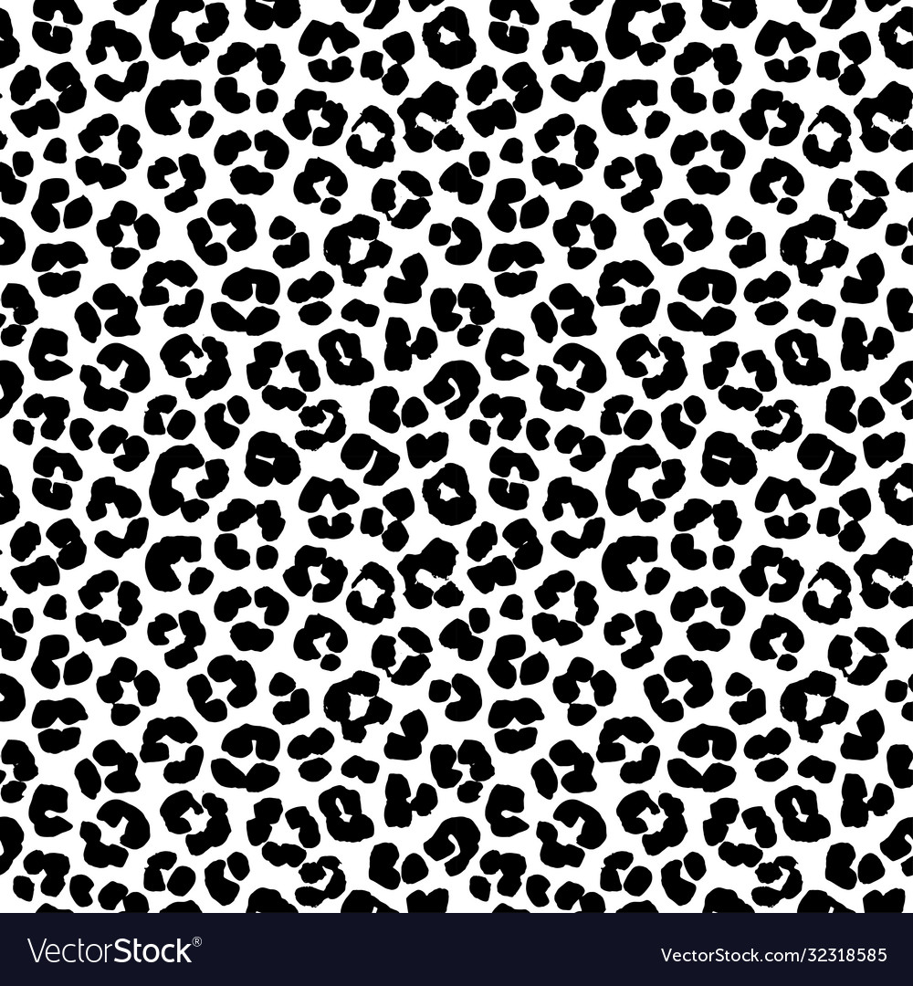 Leopard print seamless background pattern black