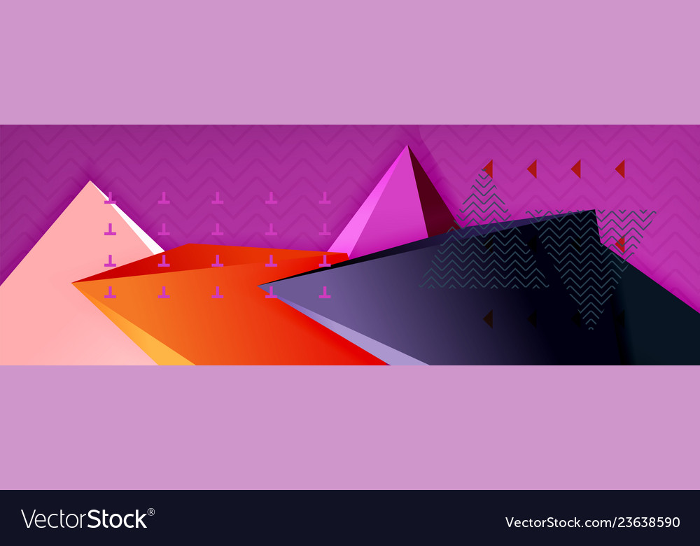 3d triangular minimal abstract background Vector Image 3d triangular minimal abstract background