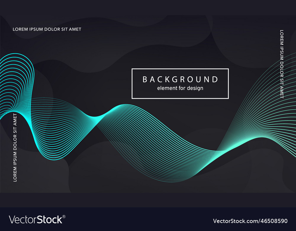 Abstract background wave element for design