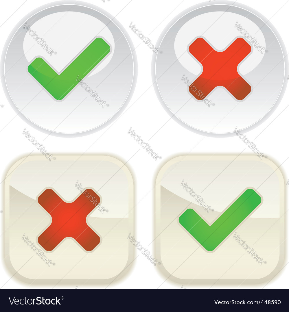 Approved and rejected icons