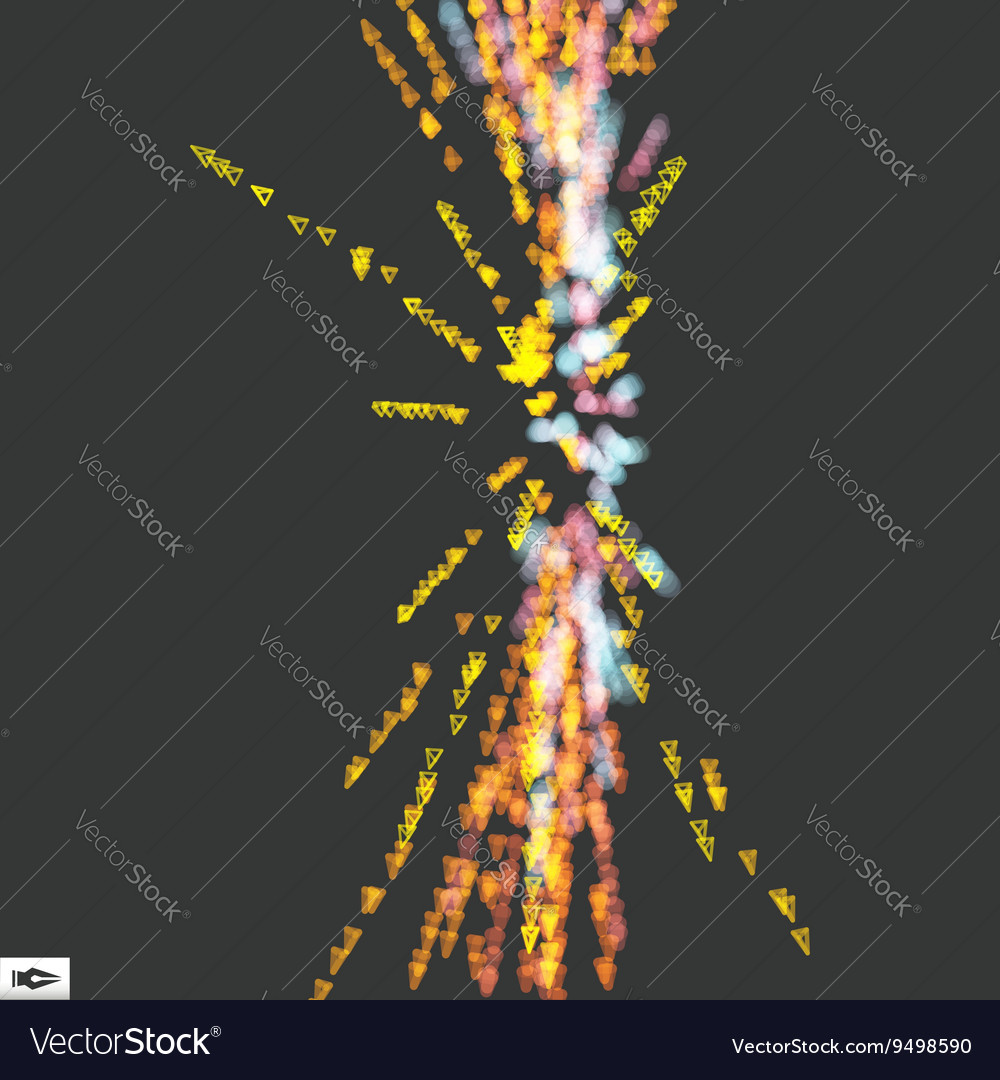 Array with dynamic emitted particles background
