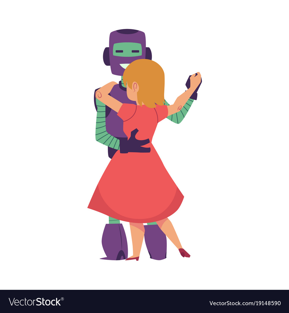vector robot dancing