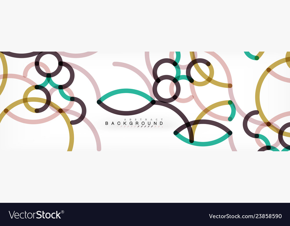 Curly lines abstract background color overlapping vector image Curly lines abstract background color overlapping