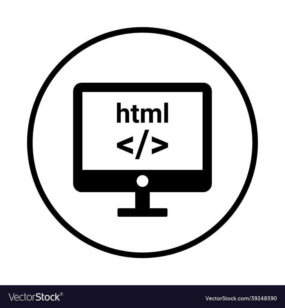 Development html icon black graphics