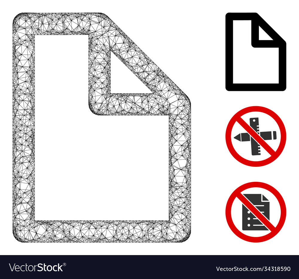 Document polygonal web mesh Vector Image Document polygonal web mesh