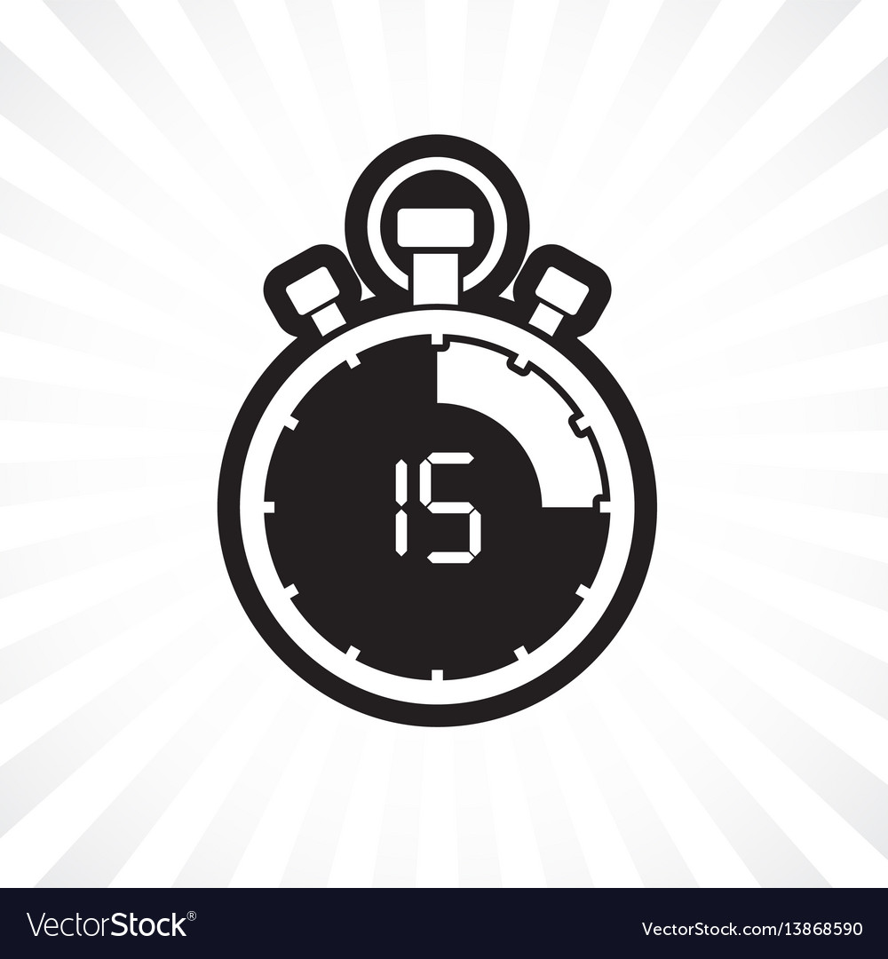 Fifth teen minute stop watch countdown