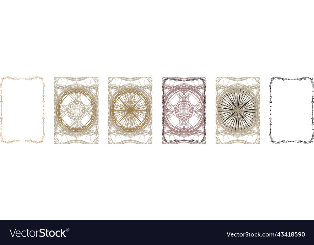 Frames and patterns for playing cards