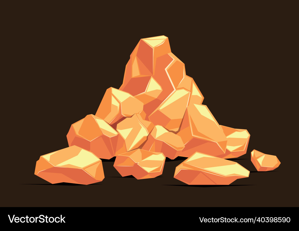 Gold stones rich shiny material Royalty Free Vector Image