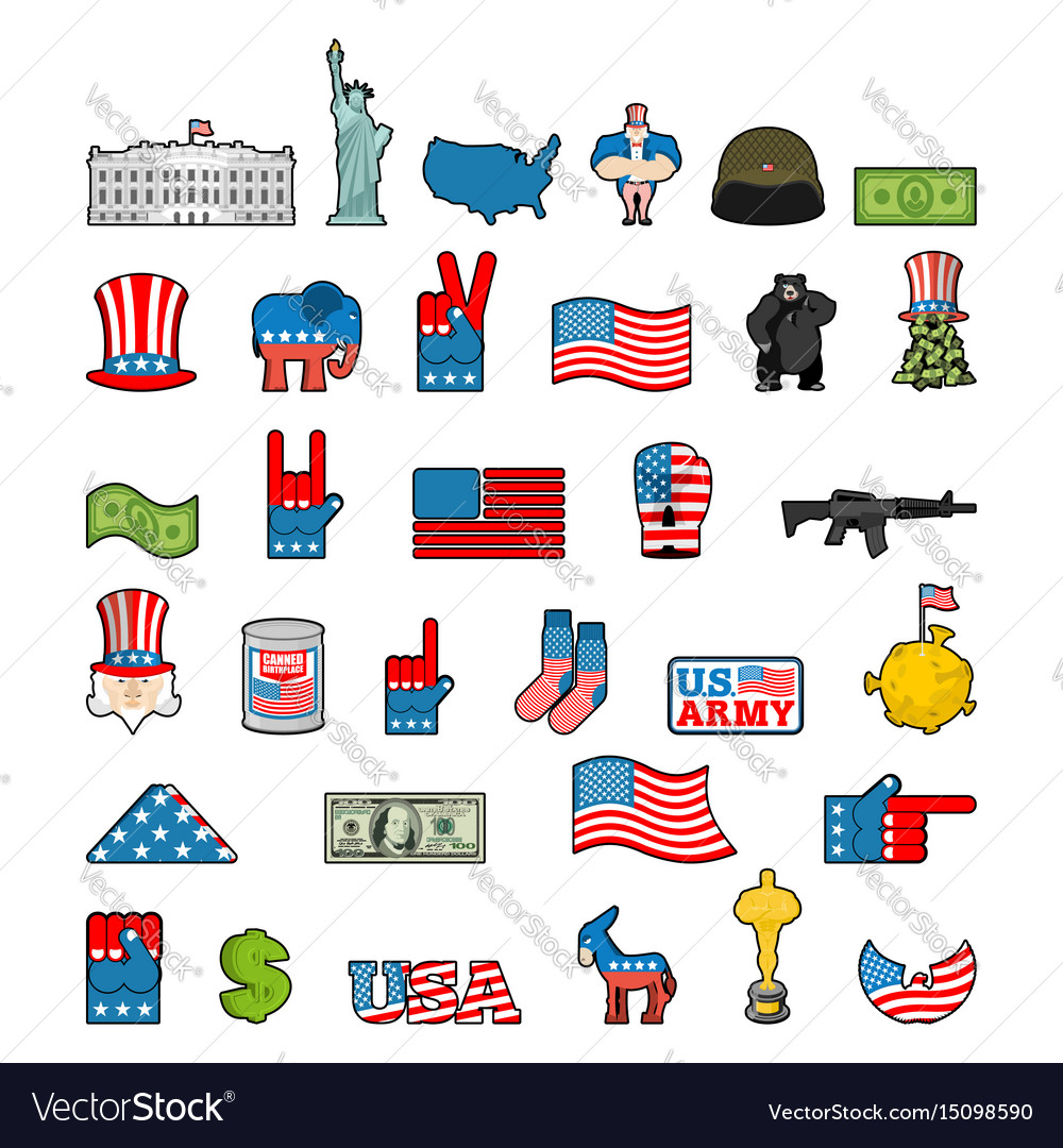 Patriotic USA Icon Set