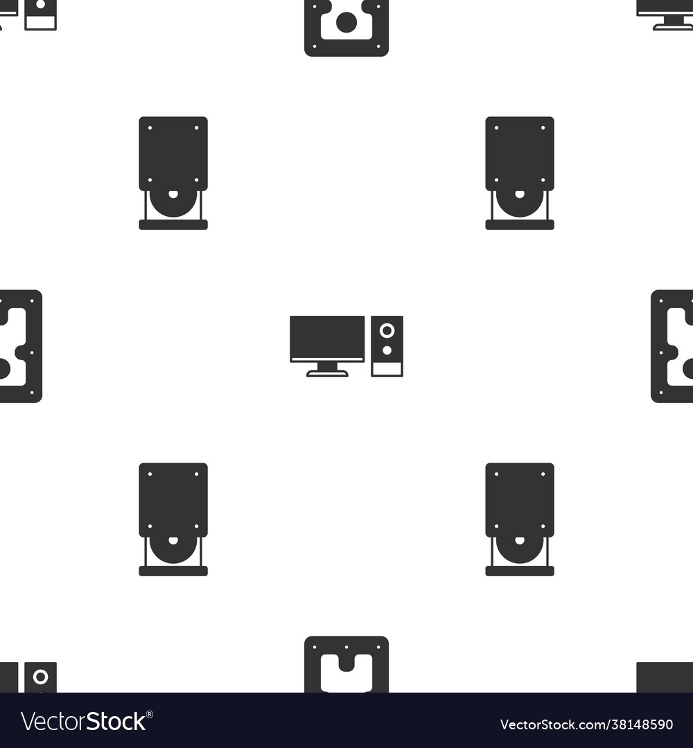 Set hard disk drive hdd computer monitor vector image Set hard disk drive hdd computer monitor