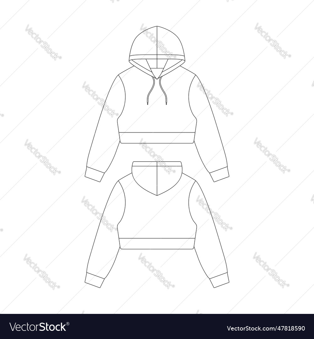 Cropped hoodie drawing hot sale