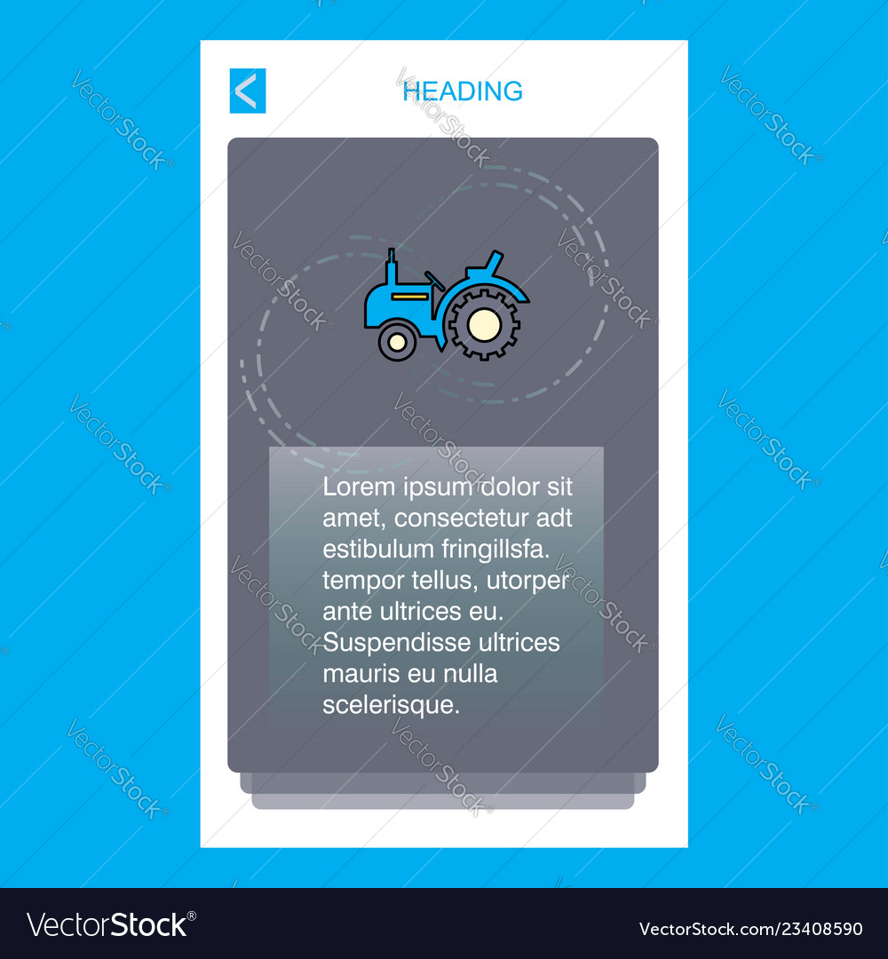 Tractor Mobile Vertical Banner Design Design Vector Image