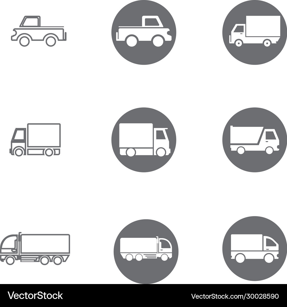 Truck icon and symbol template Royalty Free Vector Image