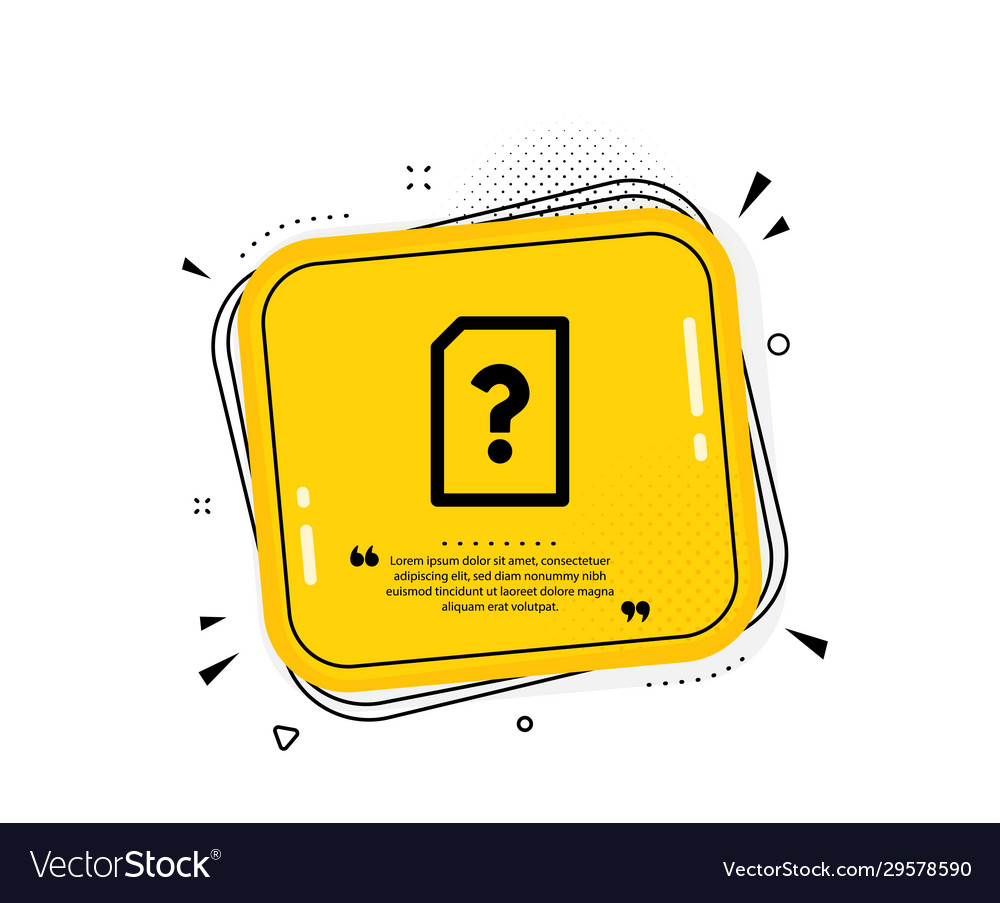 Unknown document icon file with question