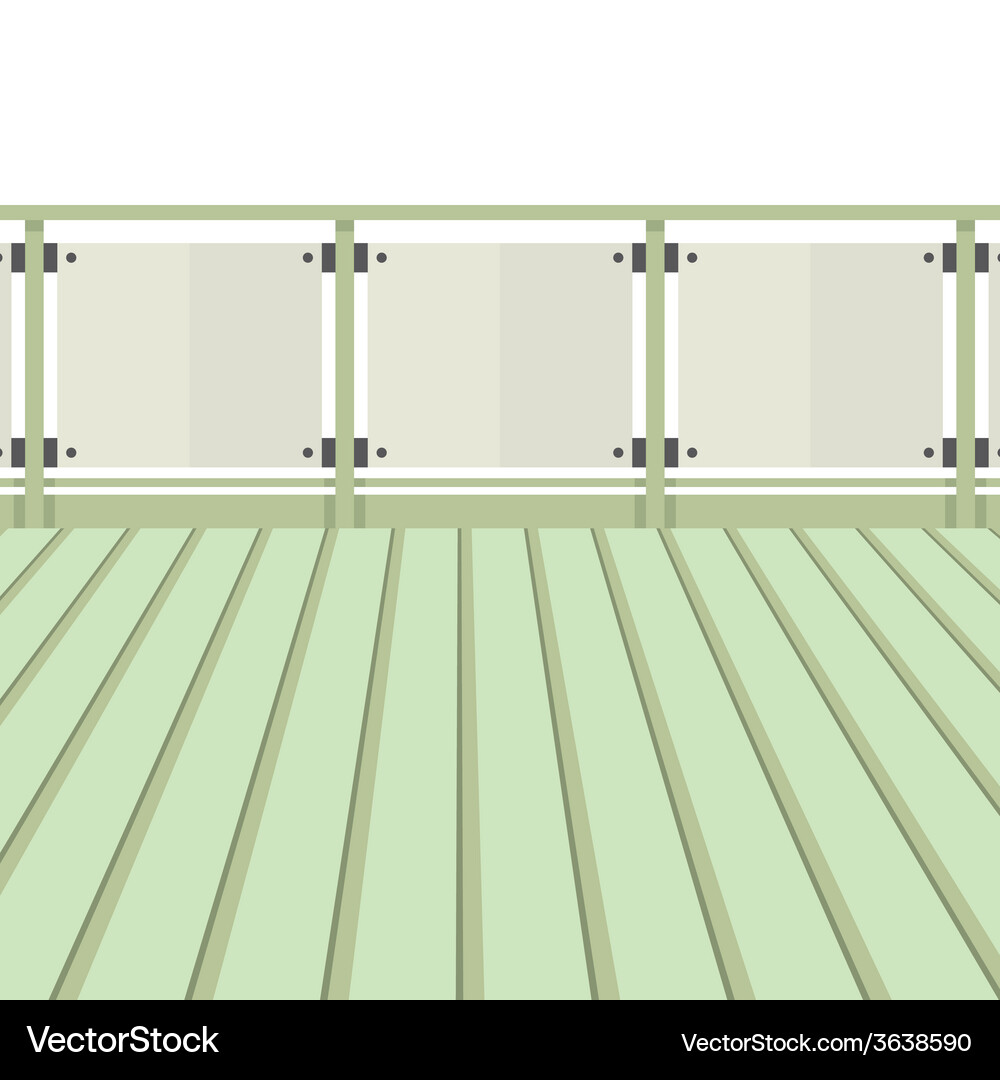 Wooden Balcony Royalty Free Vector Image - VectorStock
