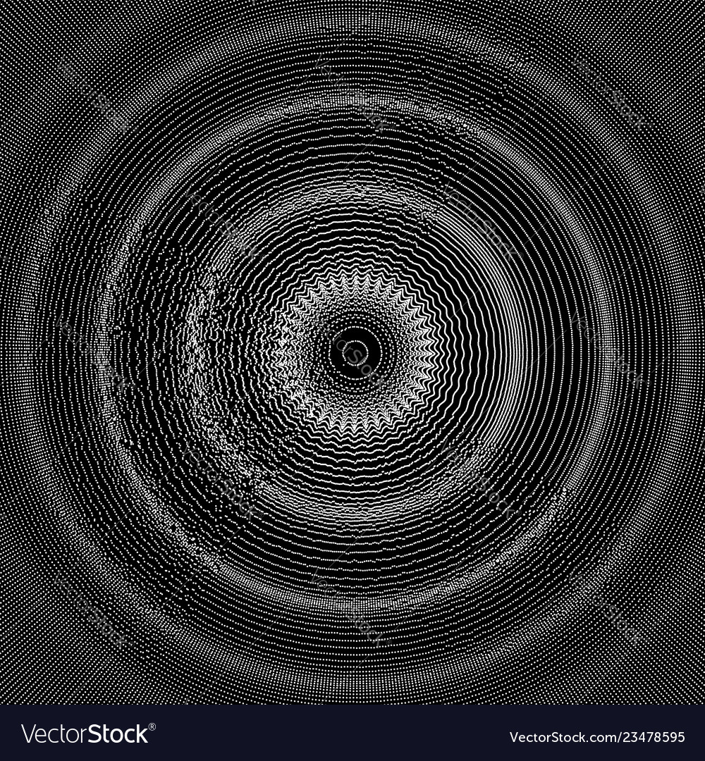 Abstract circular background with dynamic dots