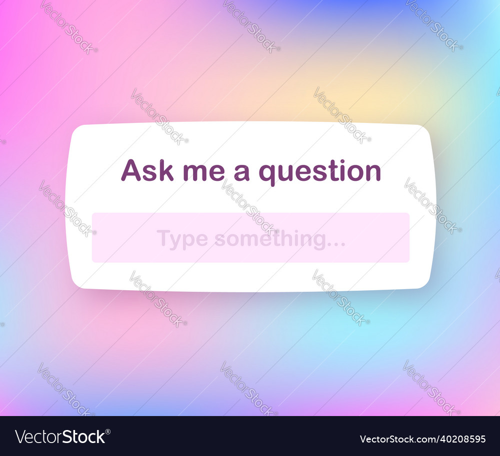 Ask me a question user interface design Royalty Free Vector