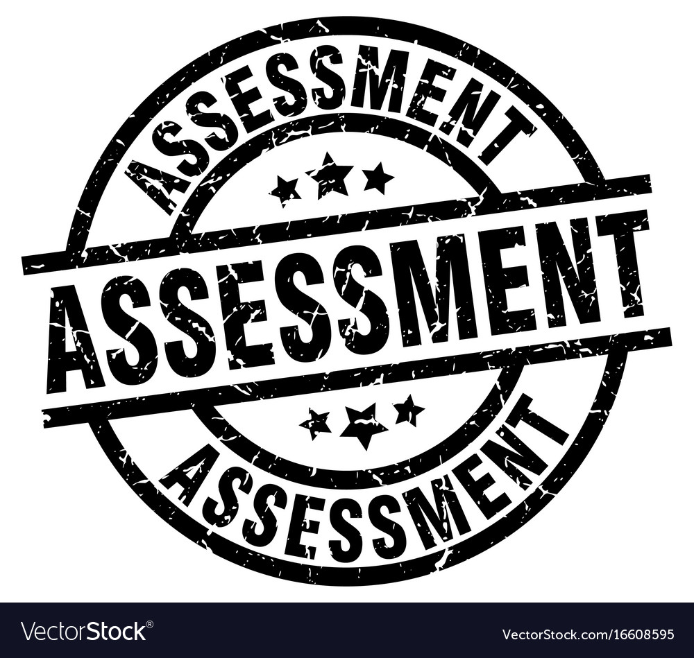 Assessment round grunge black stamp Royalty Free Vector