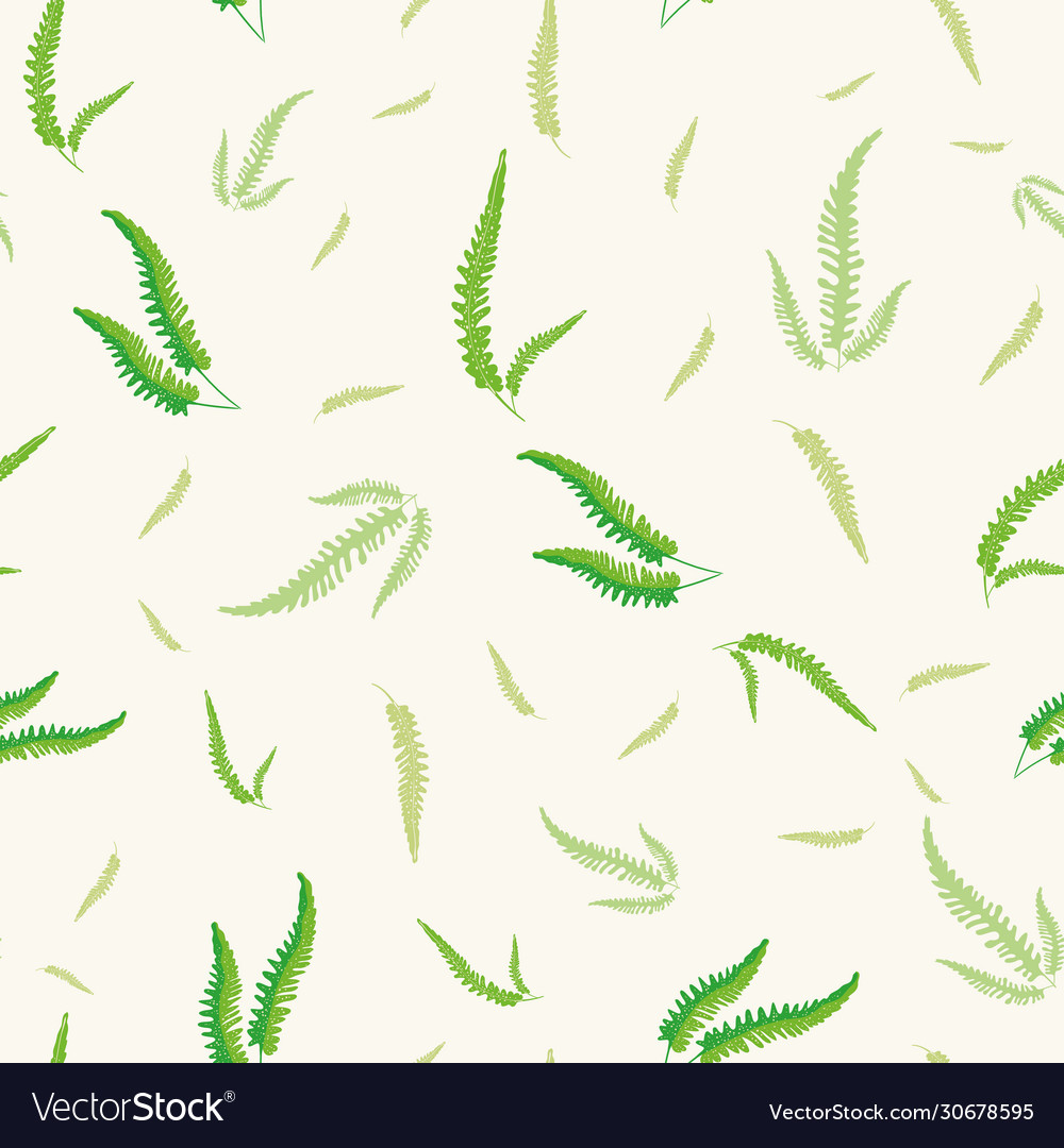 Fern leaves seamless pattern background