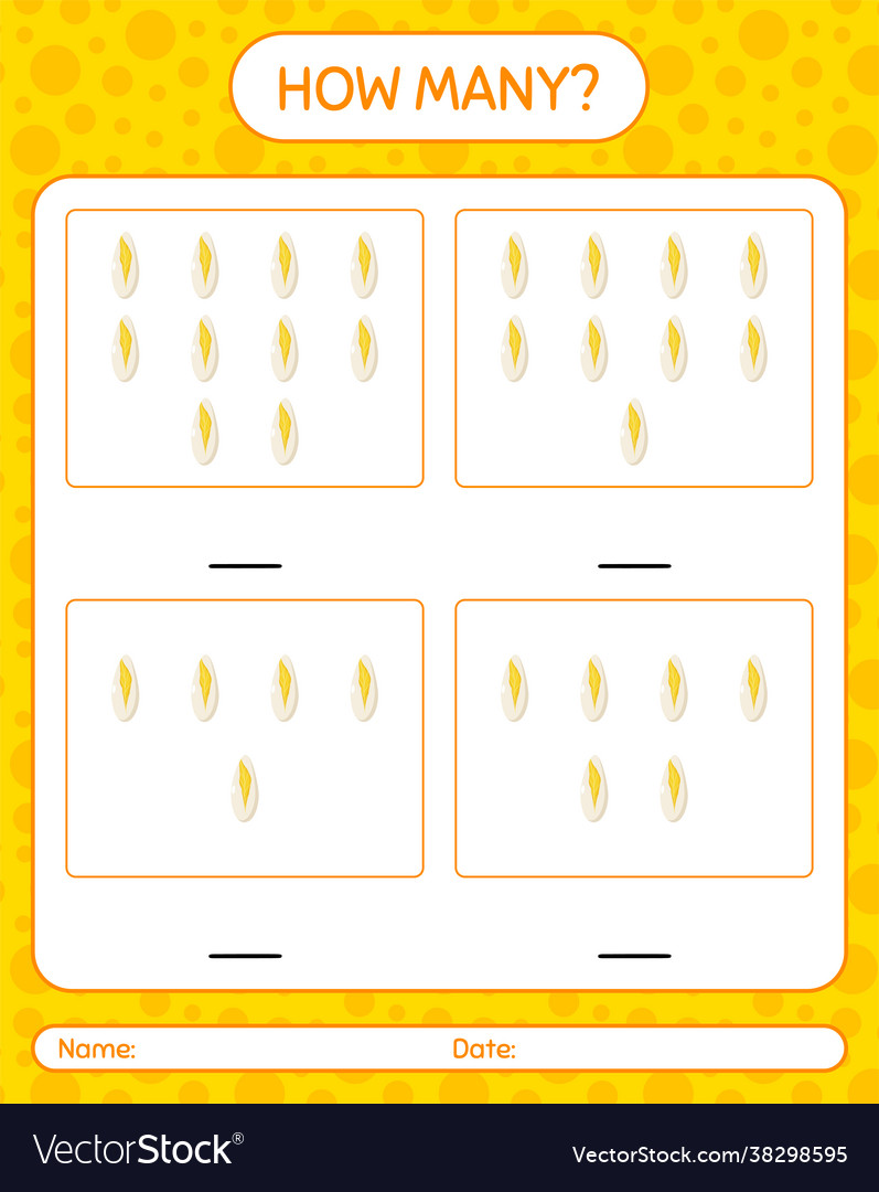 How many counting game with witloworksheet